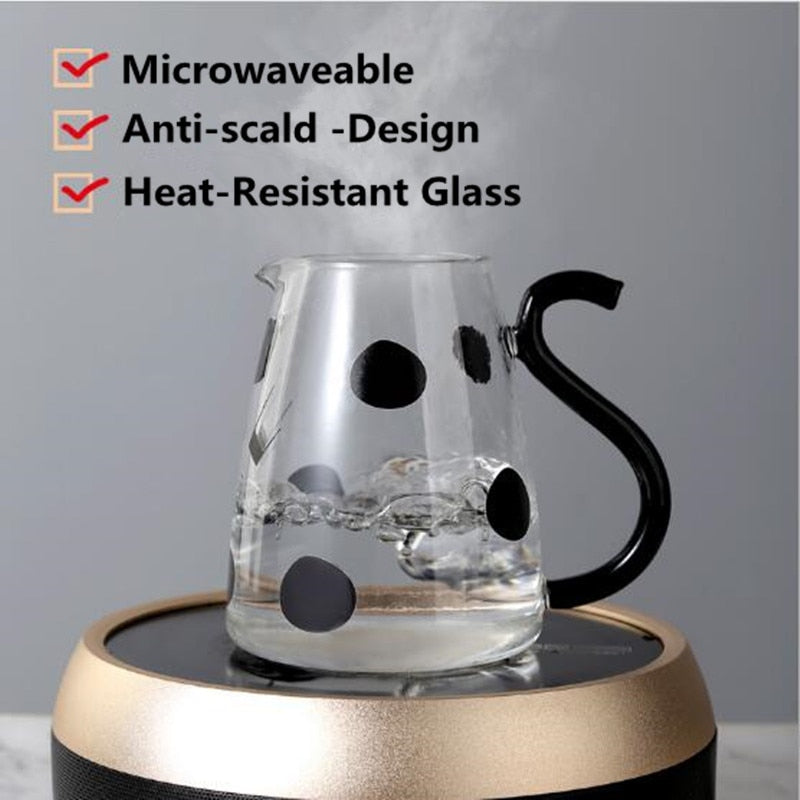 Cow Borosilicate Glass Kettle Set