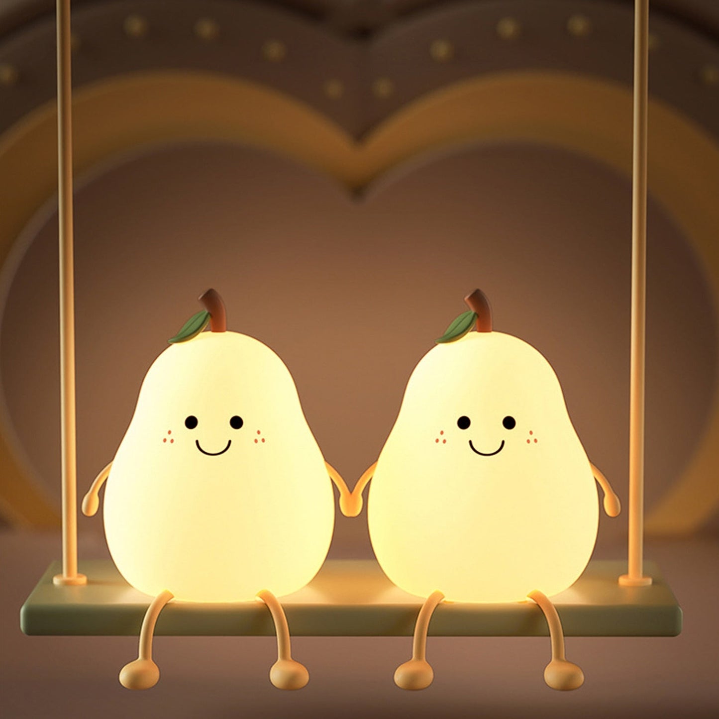 Cute Pear Bedside Touch Night Lamp