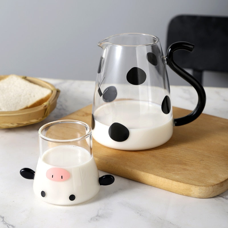 Cow Borosilicate Glass Kettle Set