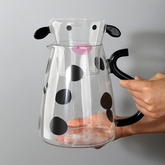 Cow Borosilicate Glass Kettle Set
