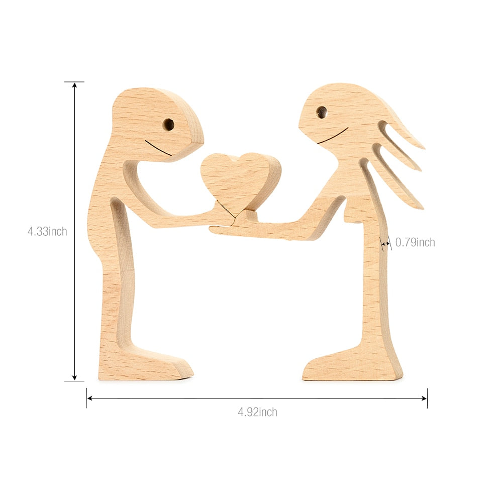 Couple's Wooden Statue