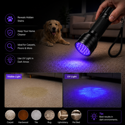 21 LED UV Flashlight - Ultraviolet Flashlight