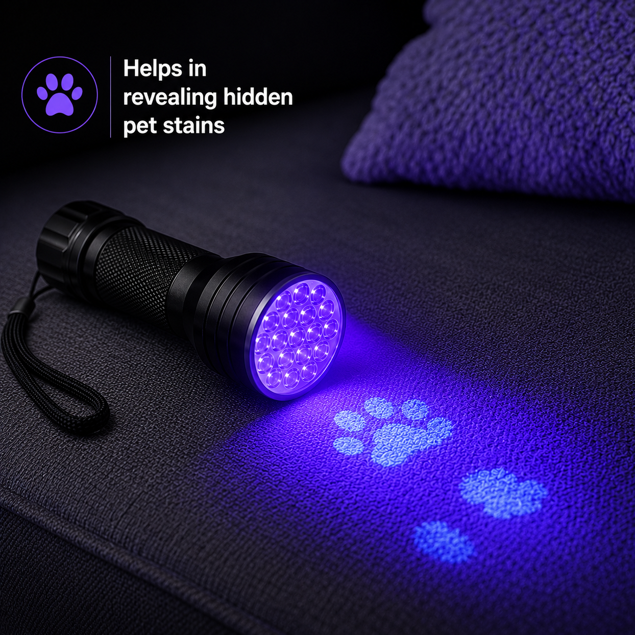 21 LED UV Flashlight - Ultraviolet Flashlight