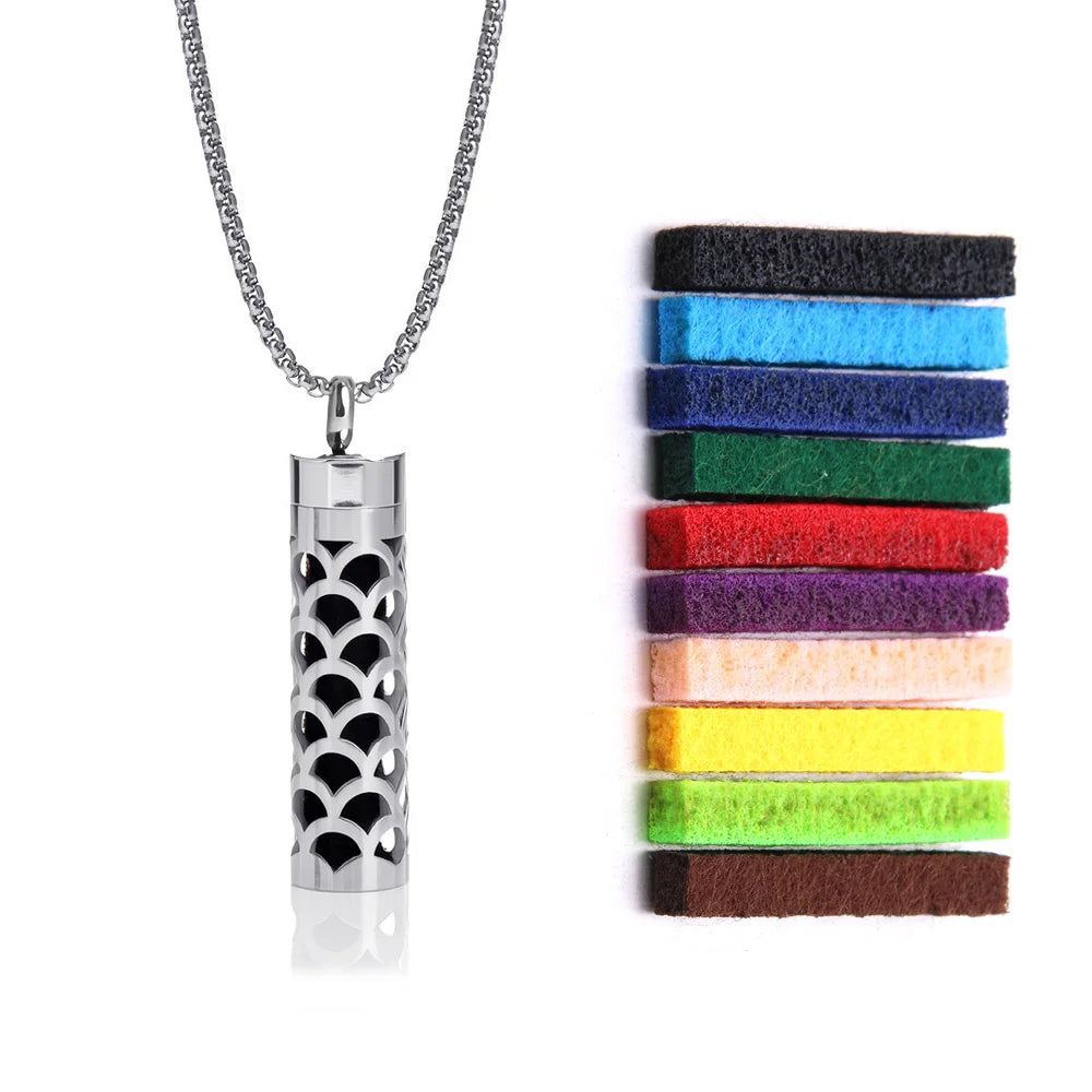 Stainless Steel Perfume Diffuser Necklace