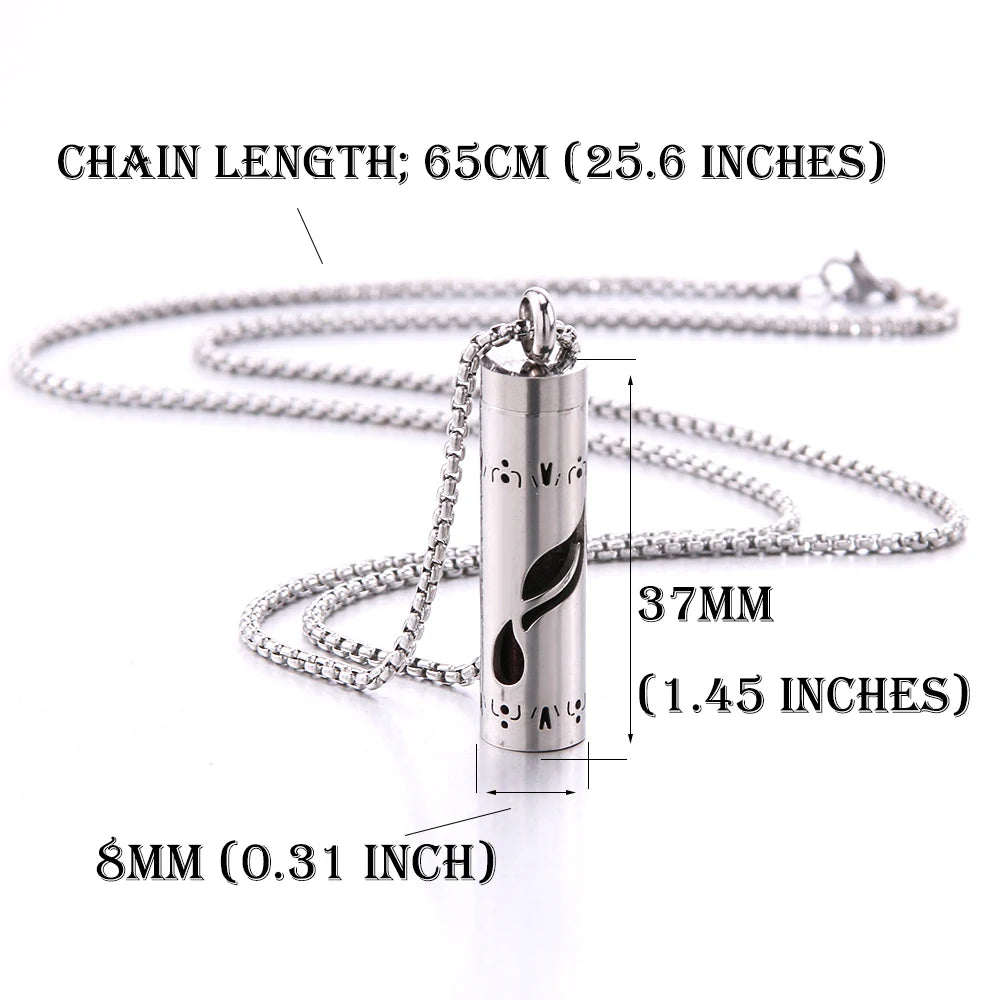 Stainless Steel Perfume Diffuser Necklace
