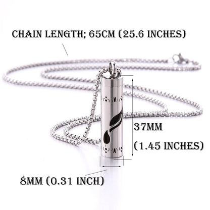Stainless Steel Perfume Diffuser Necklace
