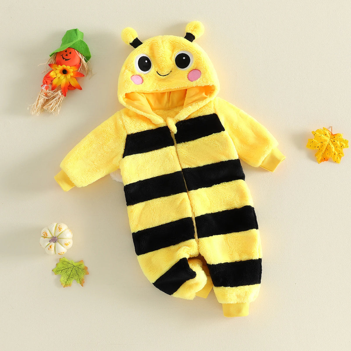 Baby Bee Hooded onesie / 0–18 Months