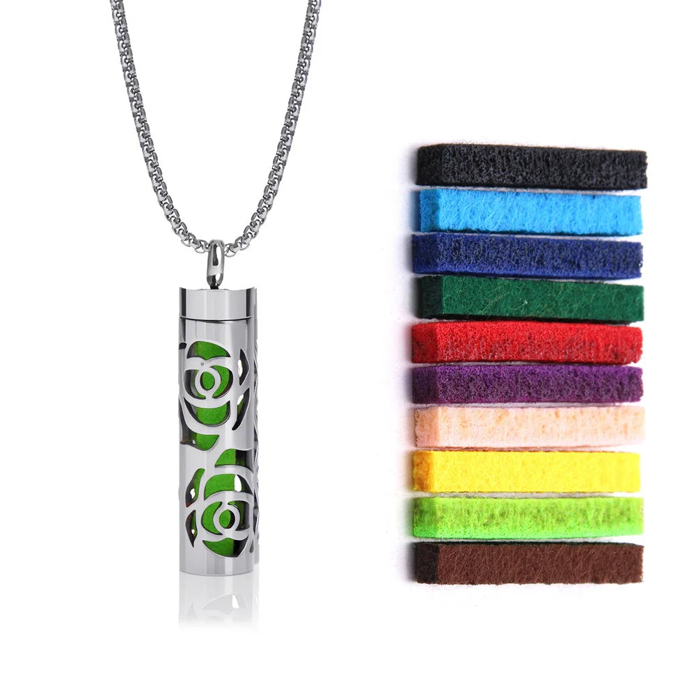 Stainless Steel Perfume Diffuser Necklace