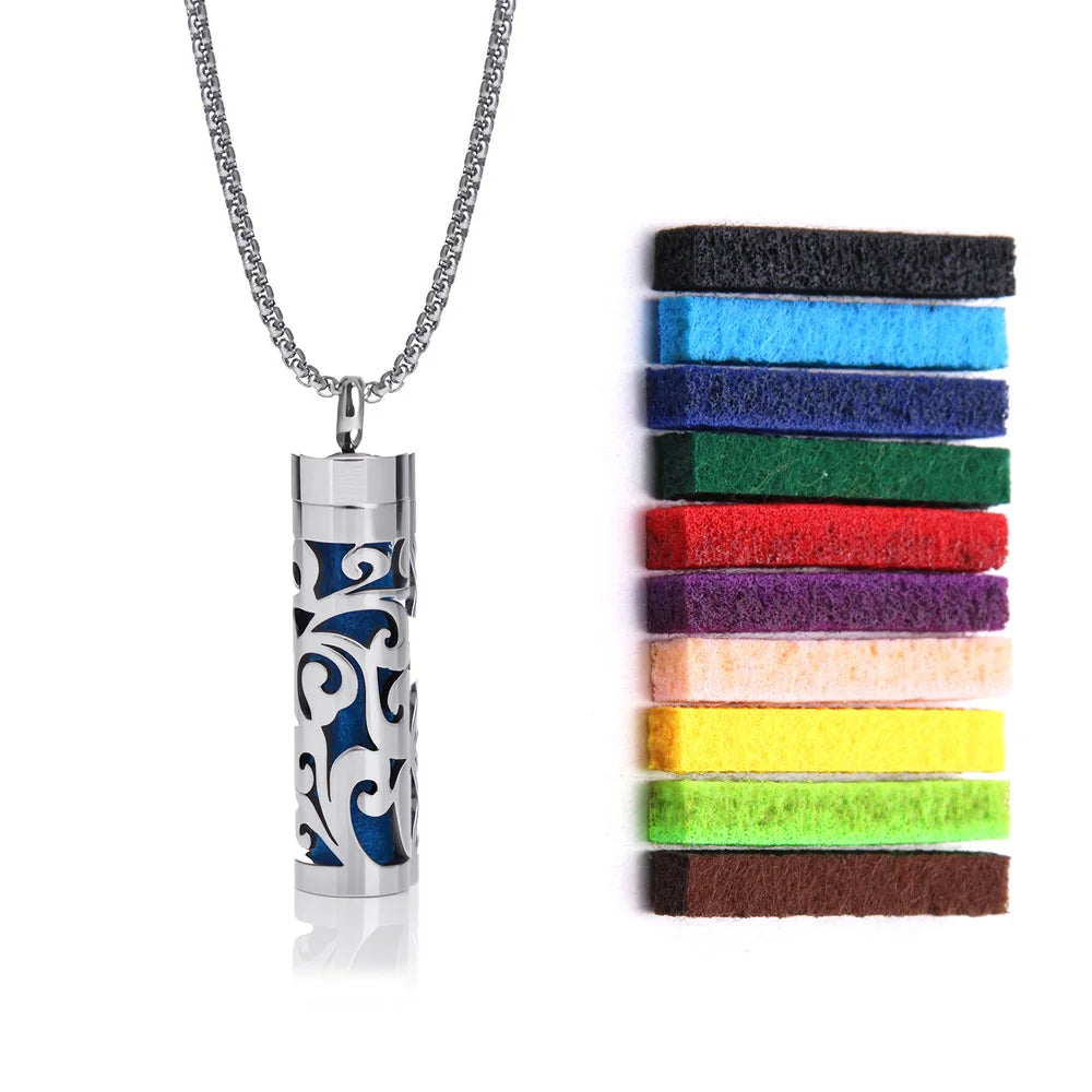 Stainless Steel Perfume Diffuser Necklace