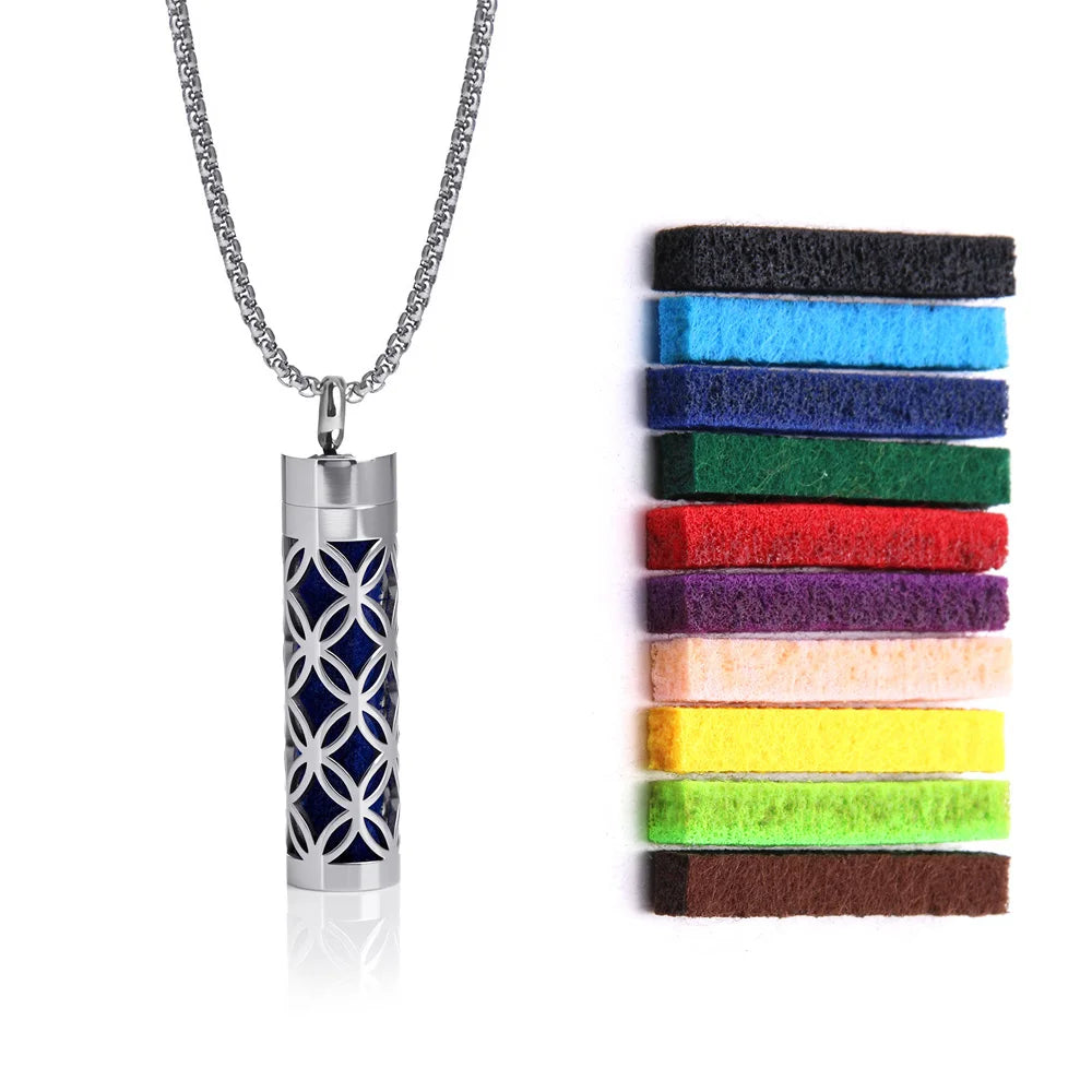 Stainless Steel Perfume Diffuser Necklace