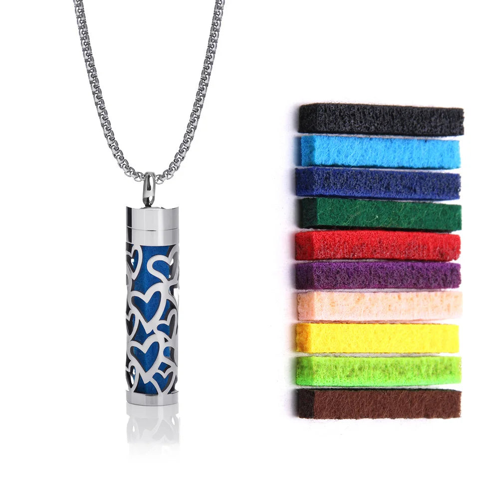 Stainless Steel Perfume Diffuser Necklace