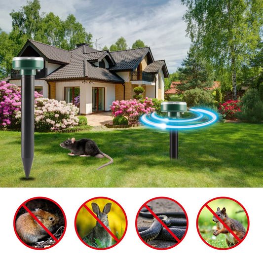 Ultrasonic Animal Pest Repeller - Solar Powered