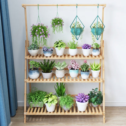 Hanging Plant Stand | Folding Flower Pot Organizer