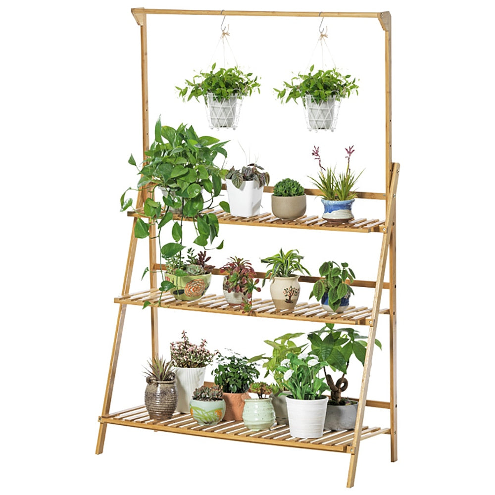 Hanging Plant Stand | Folding Flower Pot Organizer